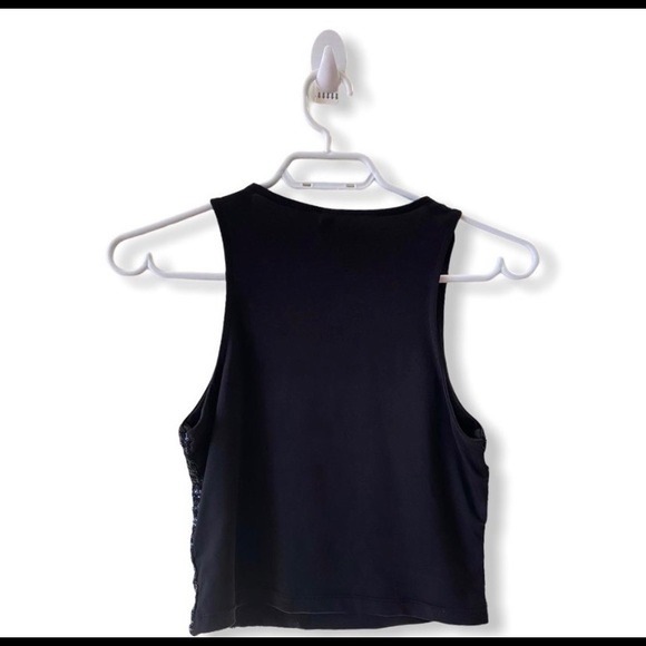 CUTE BLACK SHIMMERY TOP - Picture 3 of 5